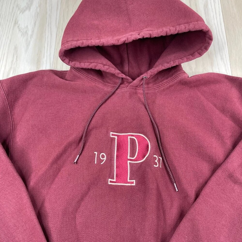 Vintage Champion Reverse Weave Mens Maroon Workout Pullover Sweatshirt Size XL - Picture 4 of 11